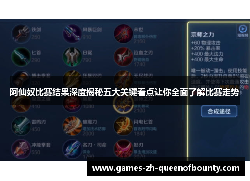 阿仙奴比赛结果深度揭秘五大关键看点让你全面了解比赛走势 阿仙奴比赛结果深度揭秘五大关键看点让你全面了解比赛走势